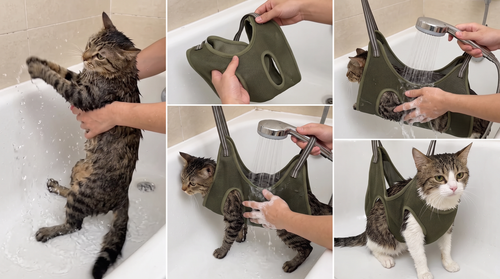 Sac de lavage multifonctionnel pour chat
