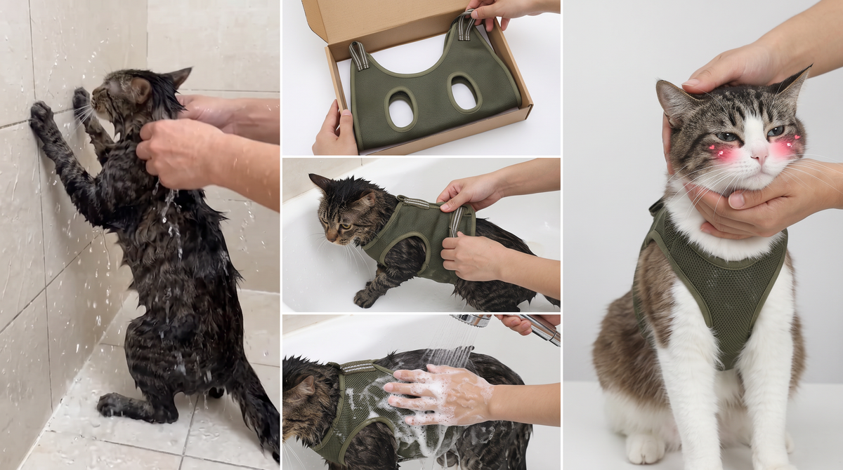 Sac de lavage multifonctionnel pour chat
